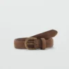 Ceinture en cuir suédé