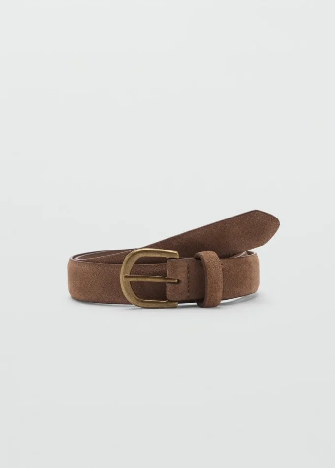 Ceinture en cuir suédé
