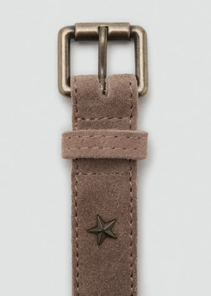 Ceinture en cuir à étoiles