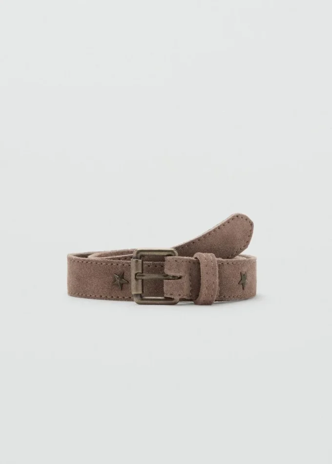 Ceinture en cuir à étoiles