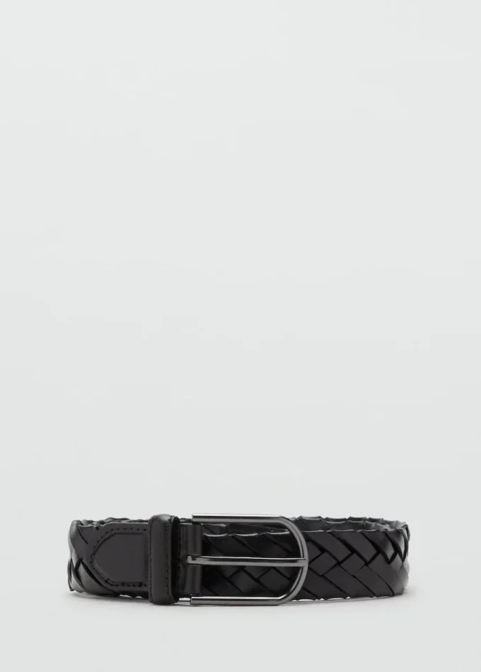 Ceinture en cuir tressé