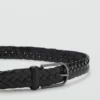 Ceinture en cuir tressé