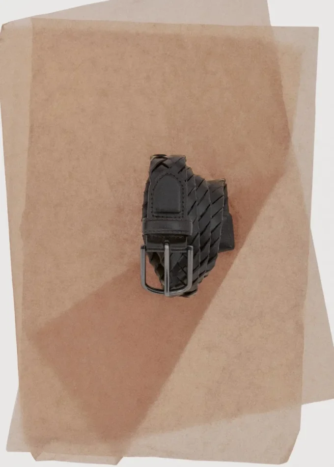 Ceinture en cuir tressé