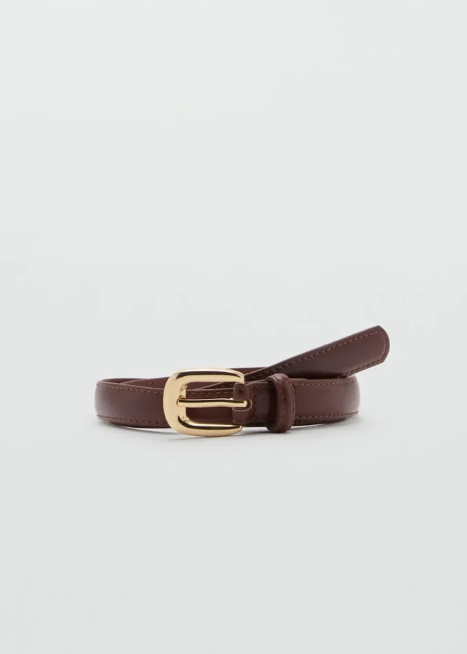 Ceinture fine avec boucle métallique