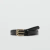 Ceinture fine avec boucle métallique