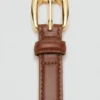 Ceinture fine avec boucle métallique