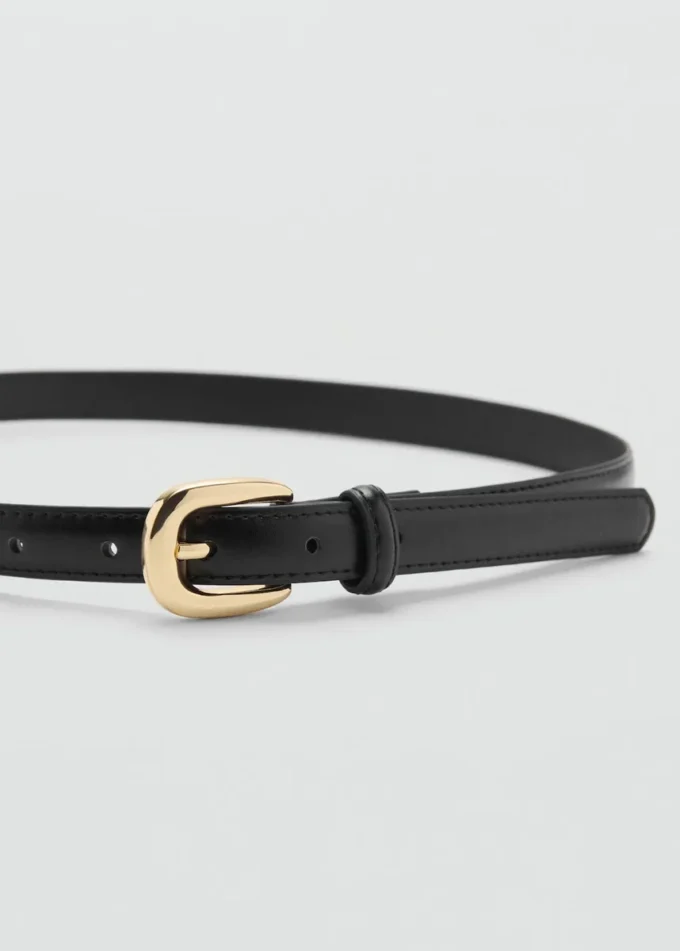 Ceinture fine avec boucle métallique