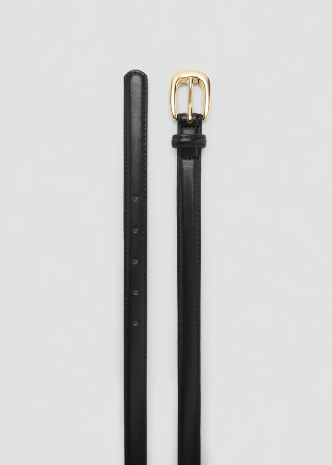 Ceinture fine avec boucle métallique