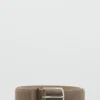 Ceinture fine en cuir suédé