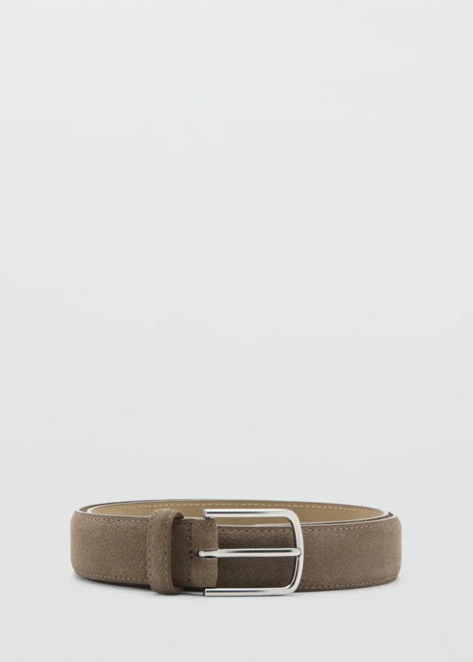 Ceinture fine en cuir suédé
