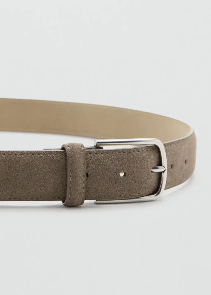 Ceinture fine en cuir suédé