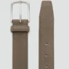 Ceinture fine en cuir suédé