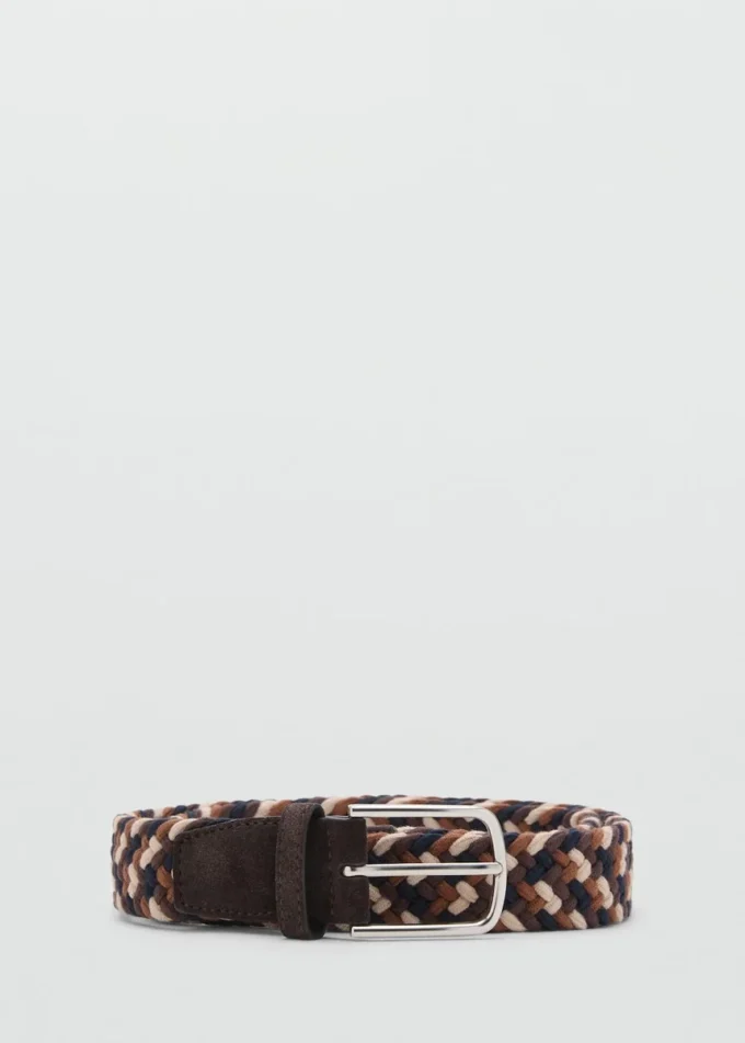 Ceinture élastique tressée colorée