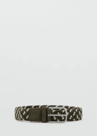 Ceinture élastique tressée colorée