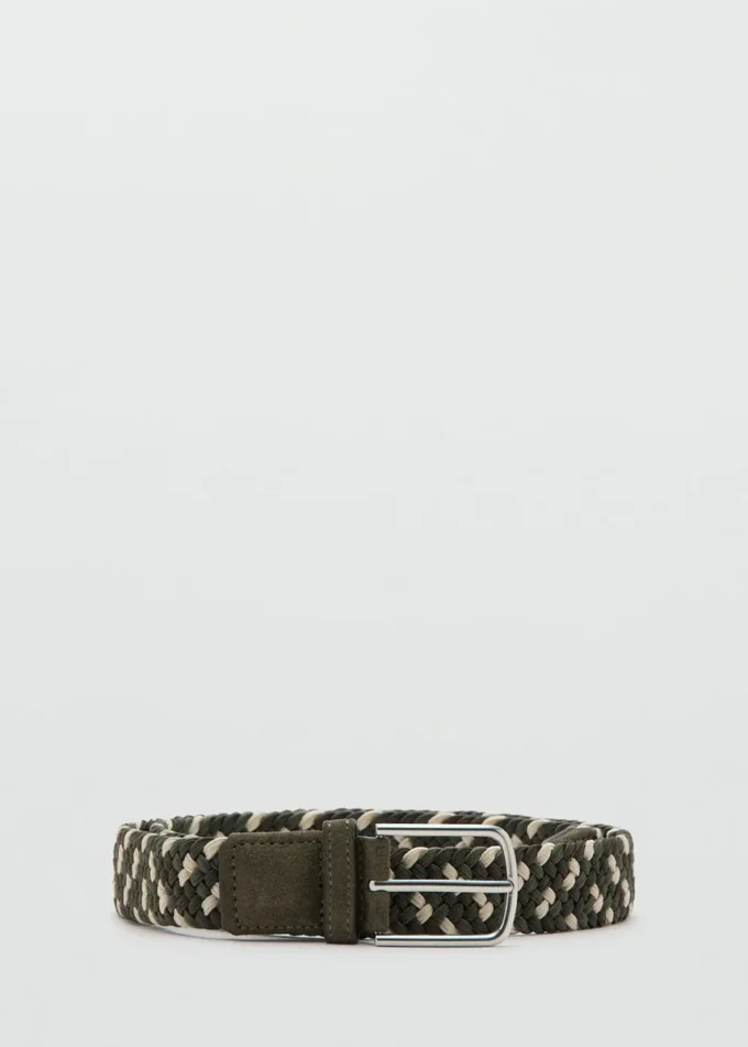 Ceinture élastique tressée colorée