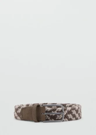 Ceinture élastique tressée colorée