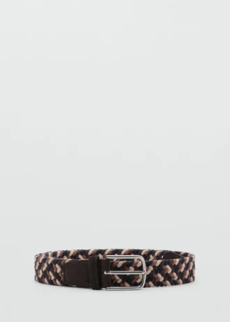 Ceinture élastique tressée colorée