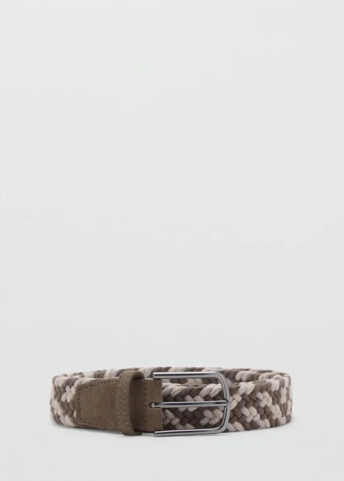Ceinture élastique tressée colorée