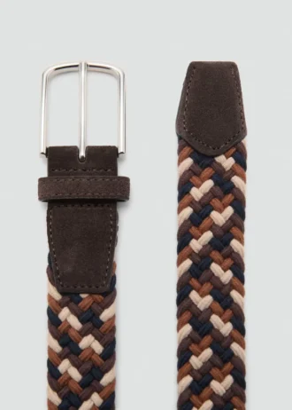 Ceinture élastique tressée colorée