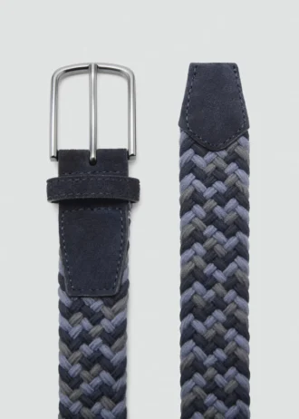 Ceinture élastique tressée colorée