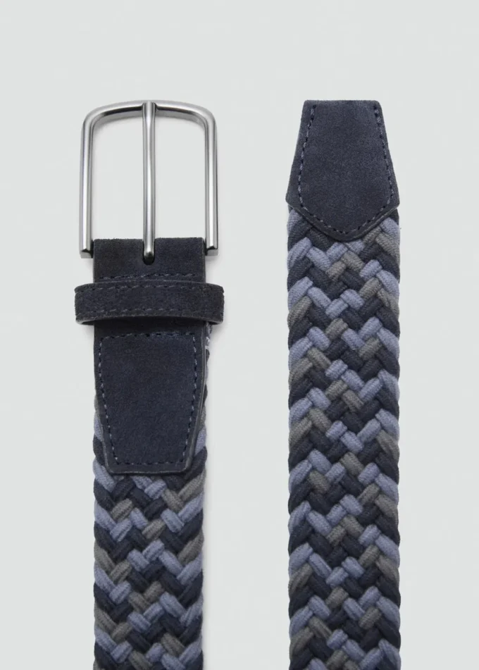 Ceinture élastique tressée colorée