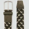 Ceinture élastique tressée colorée