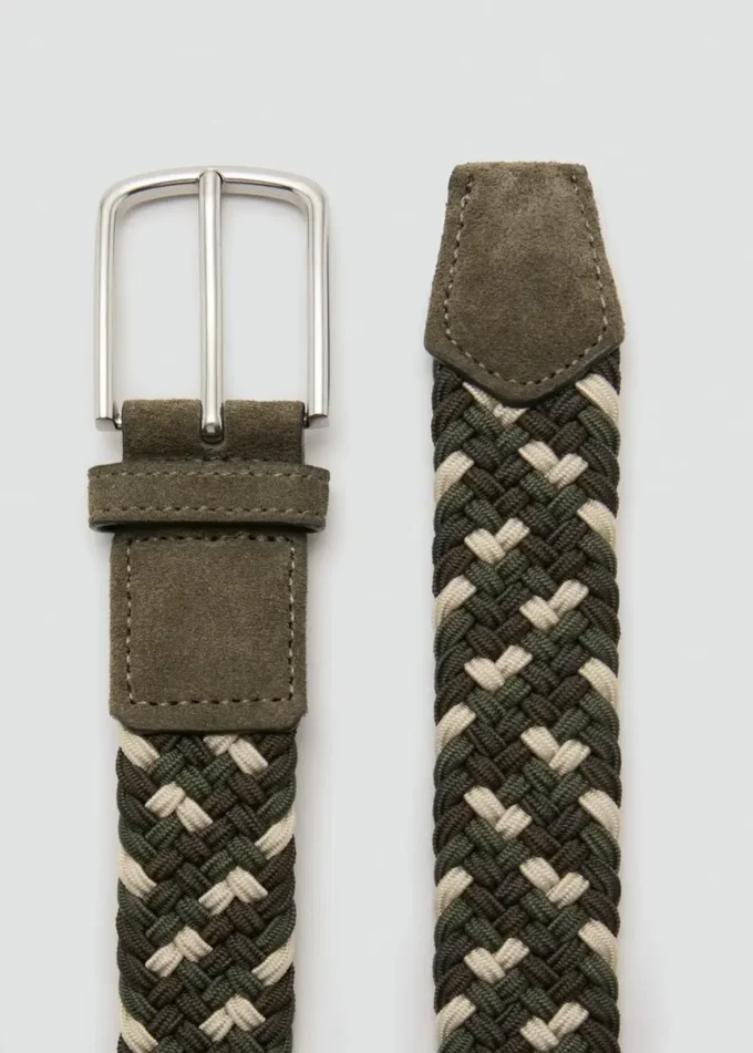Ceinture élastique tressée colorée