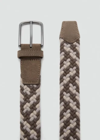 Ceinture élastique tressée colorée