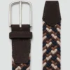 Ceinture élastique tressée colorée