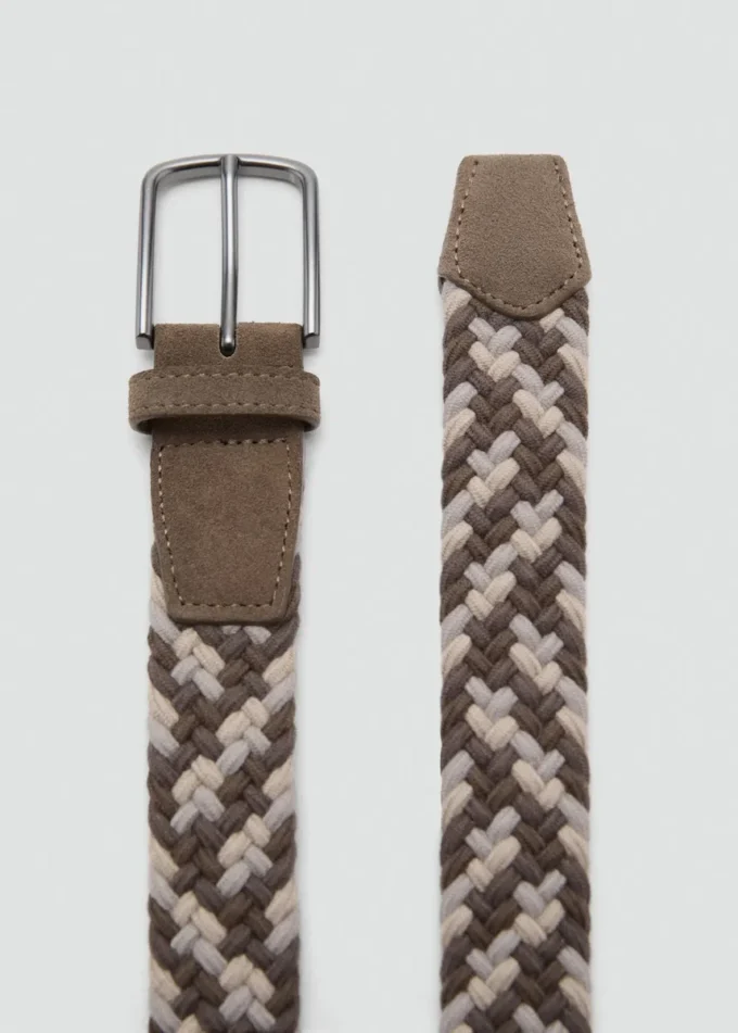 Ceinture élastique tressée colorée