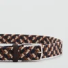 Ceinture élastique tressée colorée