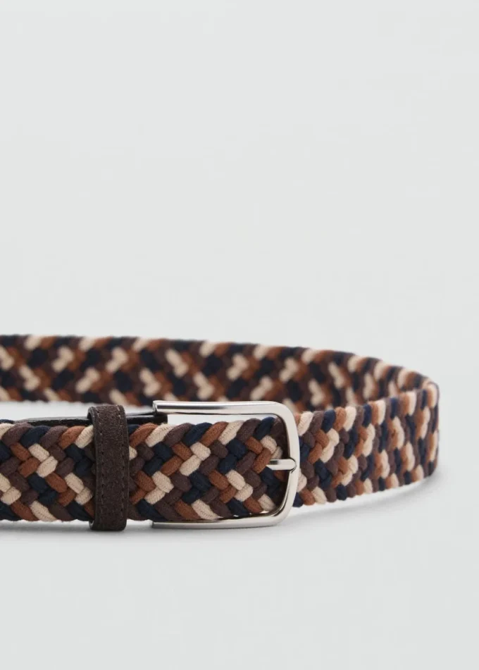 Ceinture élastique tressée colorée