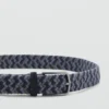 Ceinture élastique tressée colorée