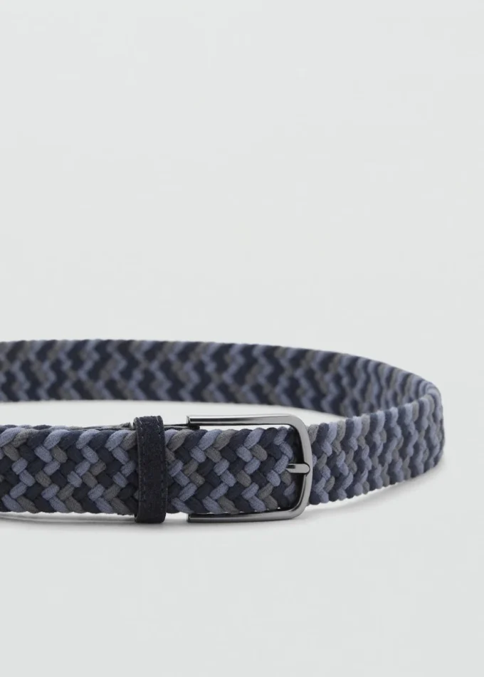 Ceinture élastique tressée colorée