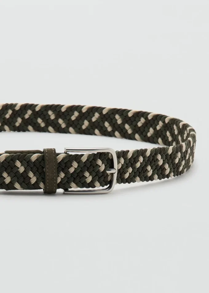 Ceinture élastique tressée colorée