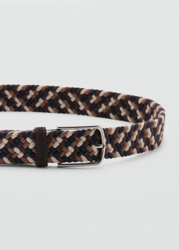 Ceinture élastique tressée colorée