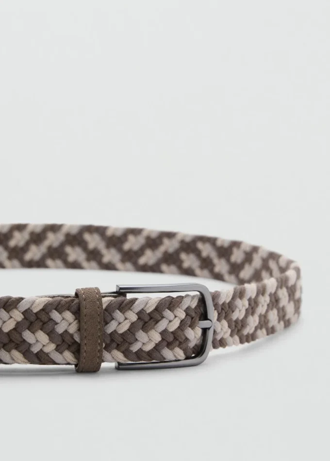 Ceinture élastique tressée colorée