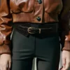 Ceinture obi en cuir