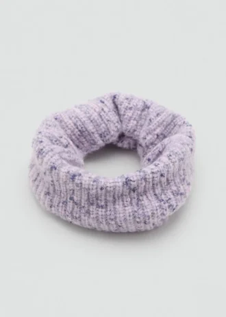 Écharpe en maille mouchetée