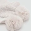 Écharpe en tricot à pompons