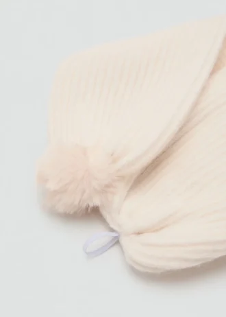 Écharpe en tricot à pompons