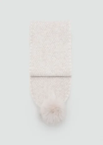 Écharpe en tricot à pompons