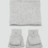 Écharpe tricotée avec paillettes