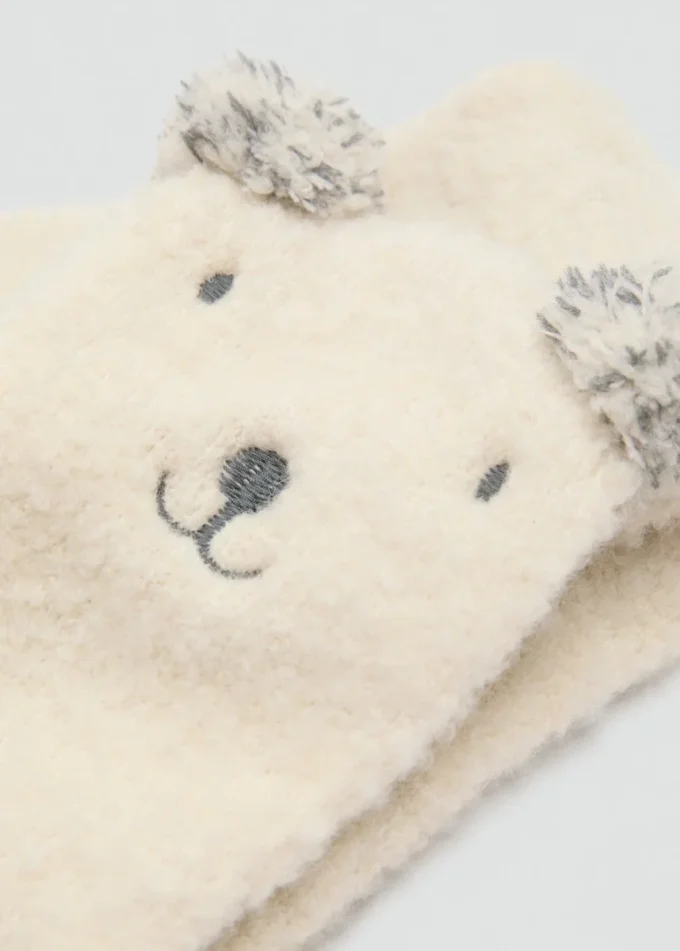 Écharpe tricotée ours