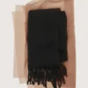 Écharpe unie à franges
