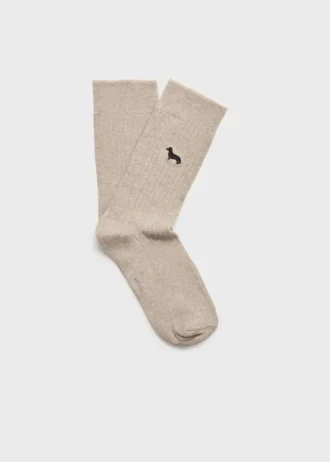 Chaussettes en coton brodées