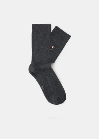 Chaussettes en coton brodées