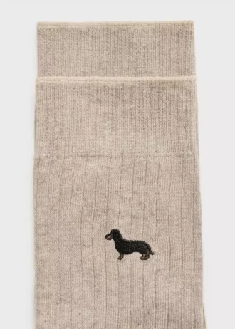 Chaussettes en coton brodées