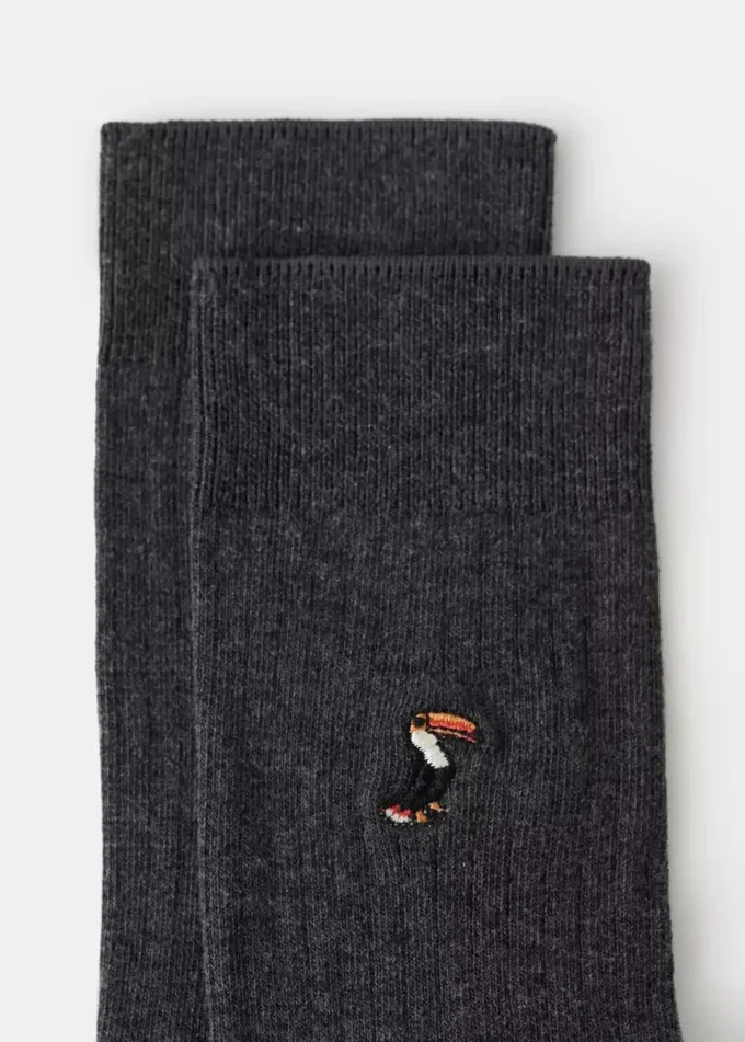 Chaussettes en coton brodées Chaussettes en coton brodées