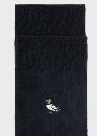 Chaussettes en coton brodées